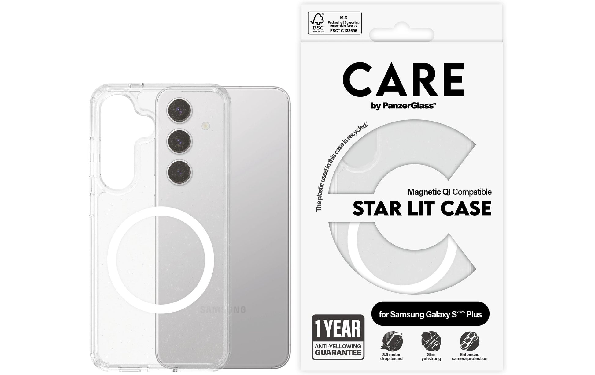 PanzerGlass Backcover Flagship Star Lit – für Samsung Galaxy S25+ – transparent