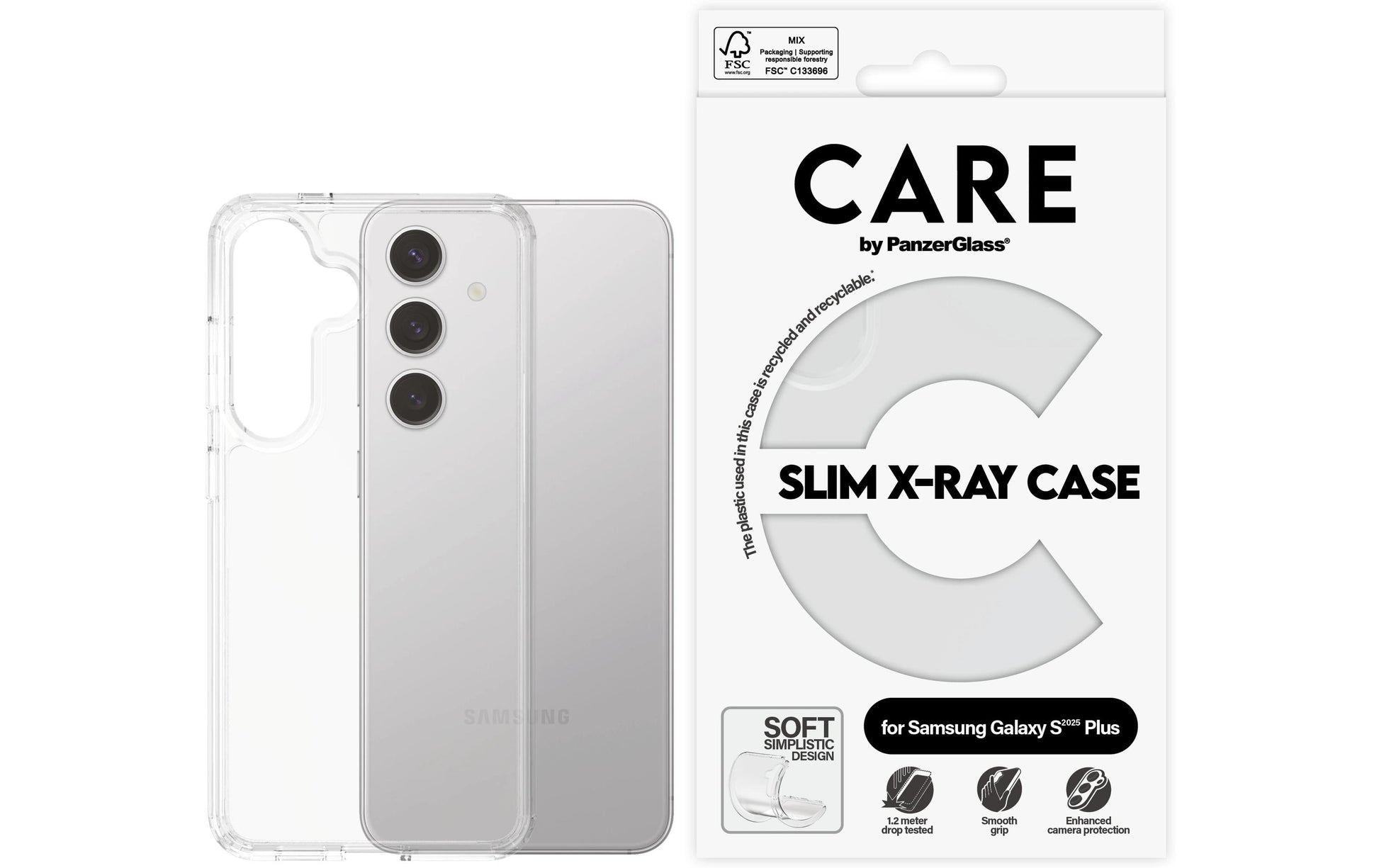 PanzerGlass CARE Backcover – für Samsung Galaxy S25+, Kunststoff, Transparent