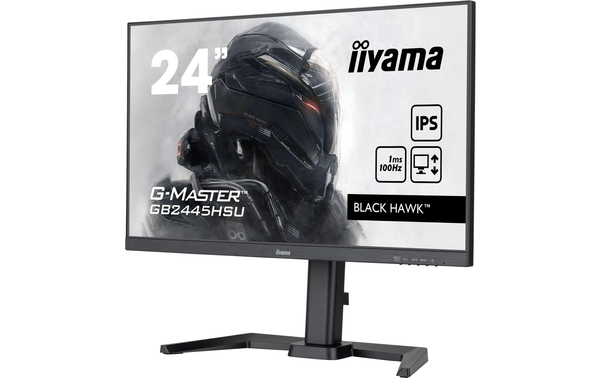 iiyama G-Master – Monitor, 23,8" 1920 × 1080 (Full HD), IPS, 100 Hz, 300 cd/m², Höhenverstellbar (HAS)