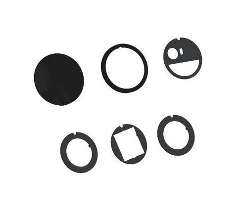 Bachmann PIX Deckelset – Einbau-Anschlussfelder, Schwarz, 75×75×10 mm