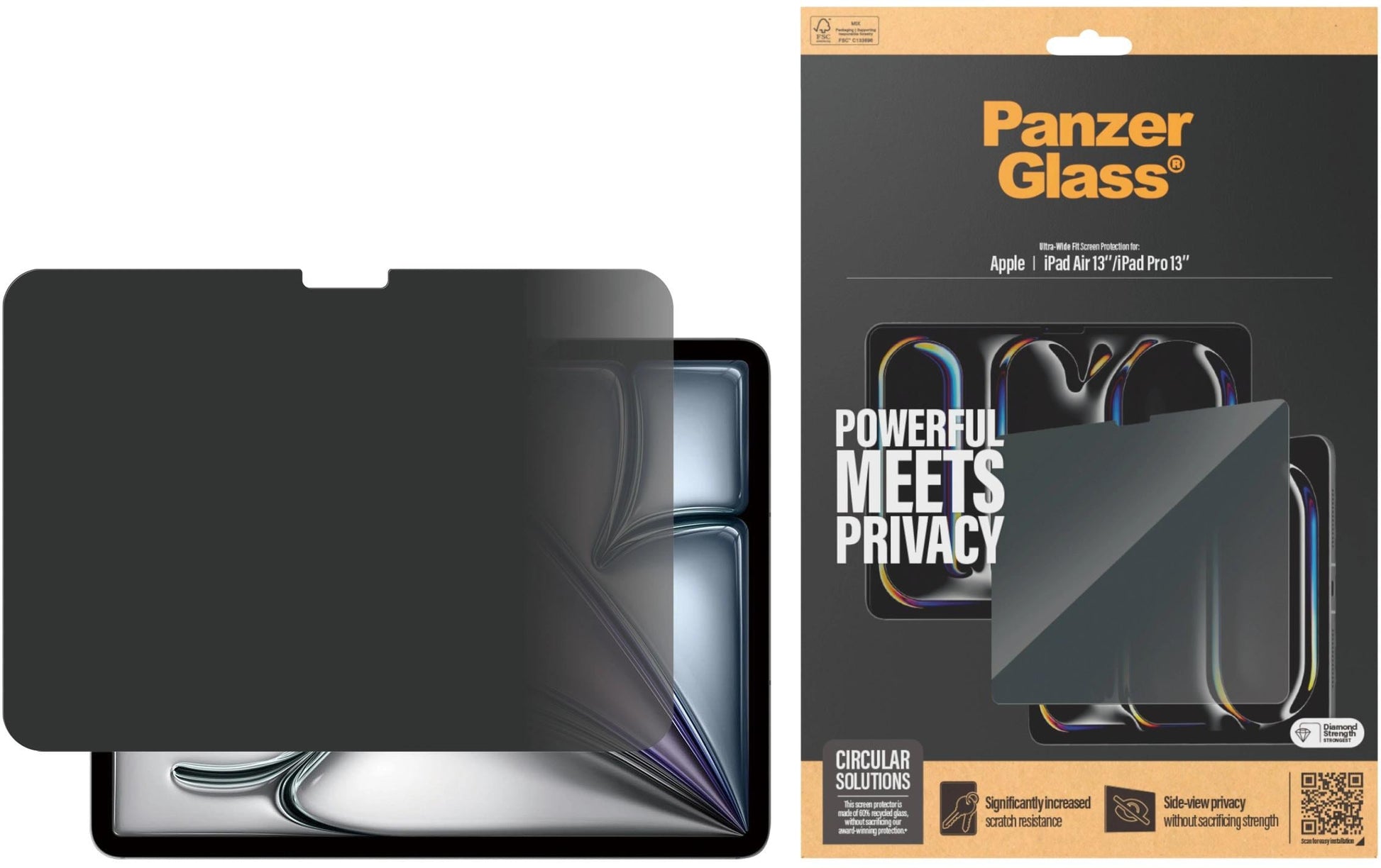 PanzerGlass Privacy UWF Displayschutzfolie – für iPad Air, 13"