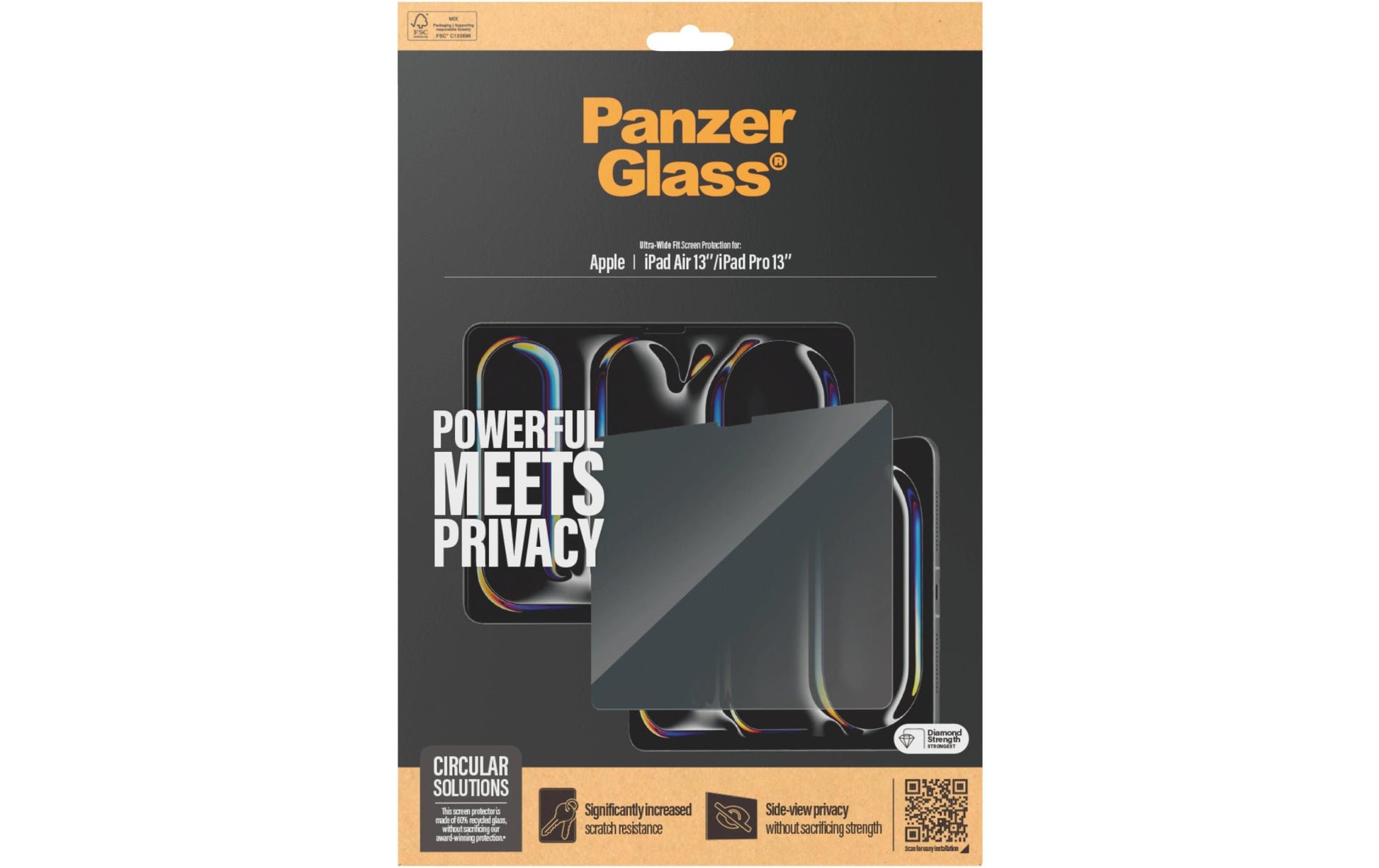 PanzerGlass Privacy UWF Displayschutzfolie – für iPad Air, 13"