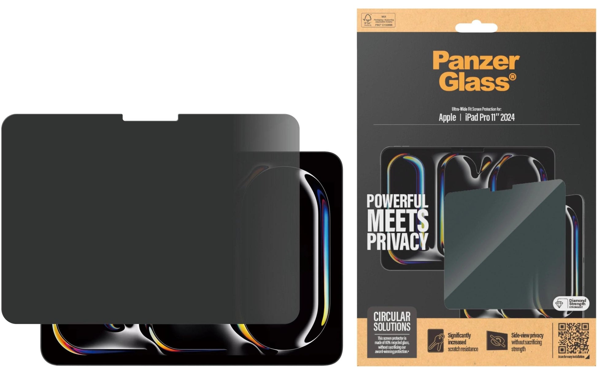 PanzerGlass Privacy UWF Displayschutzfolie – für iPad Pro 11" (2024)