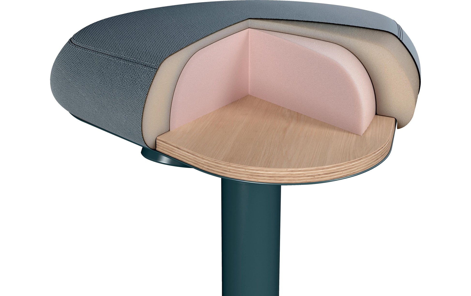 Leitz Hocker Ergo Active – Sitzhöhe 46 cm, 110 kg, Dunkelgrau