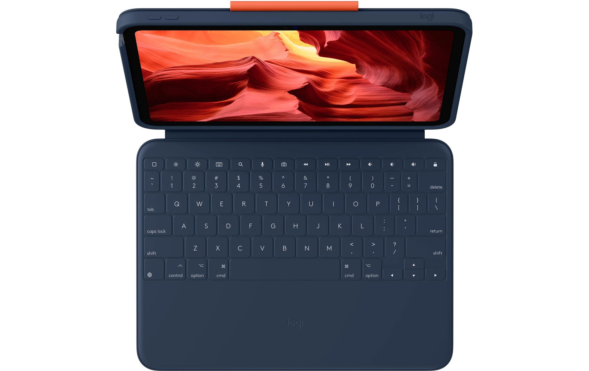 Logitech Rugged Combo 4 Touch – Tastatur, CH-Layout (DE-CH), Blau – für iPad (10. Generation)