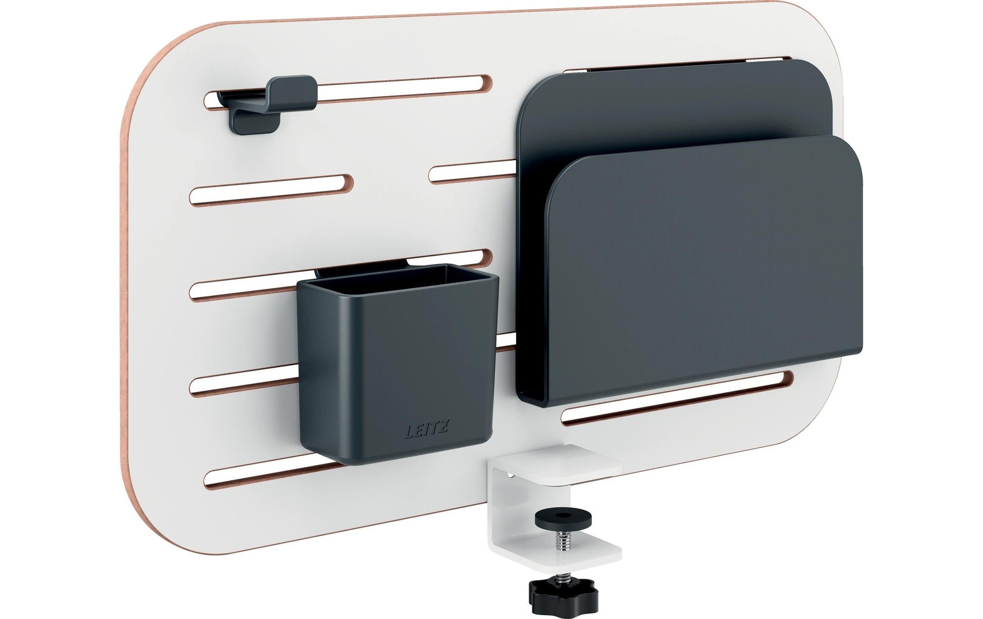 Leitz Pegboard-Organizer – für Tischplattendicke bis 35 mm, Leitz 65340001, 65360001 – 450 × 61 × 330 mm