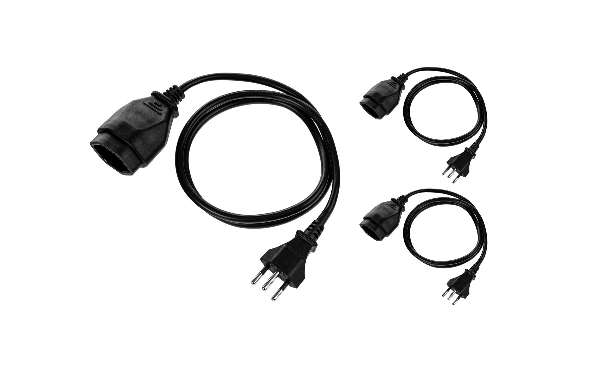 Furber. Furber F.power Verlängerungskabel – T12–T13, 1 m, 3×1 mm², schwarz, 3er-Set