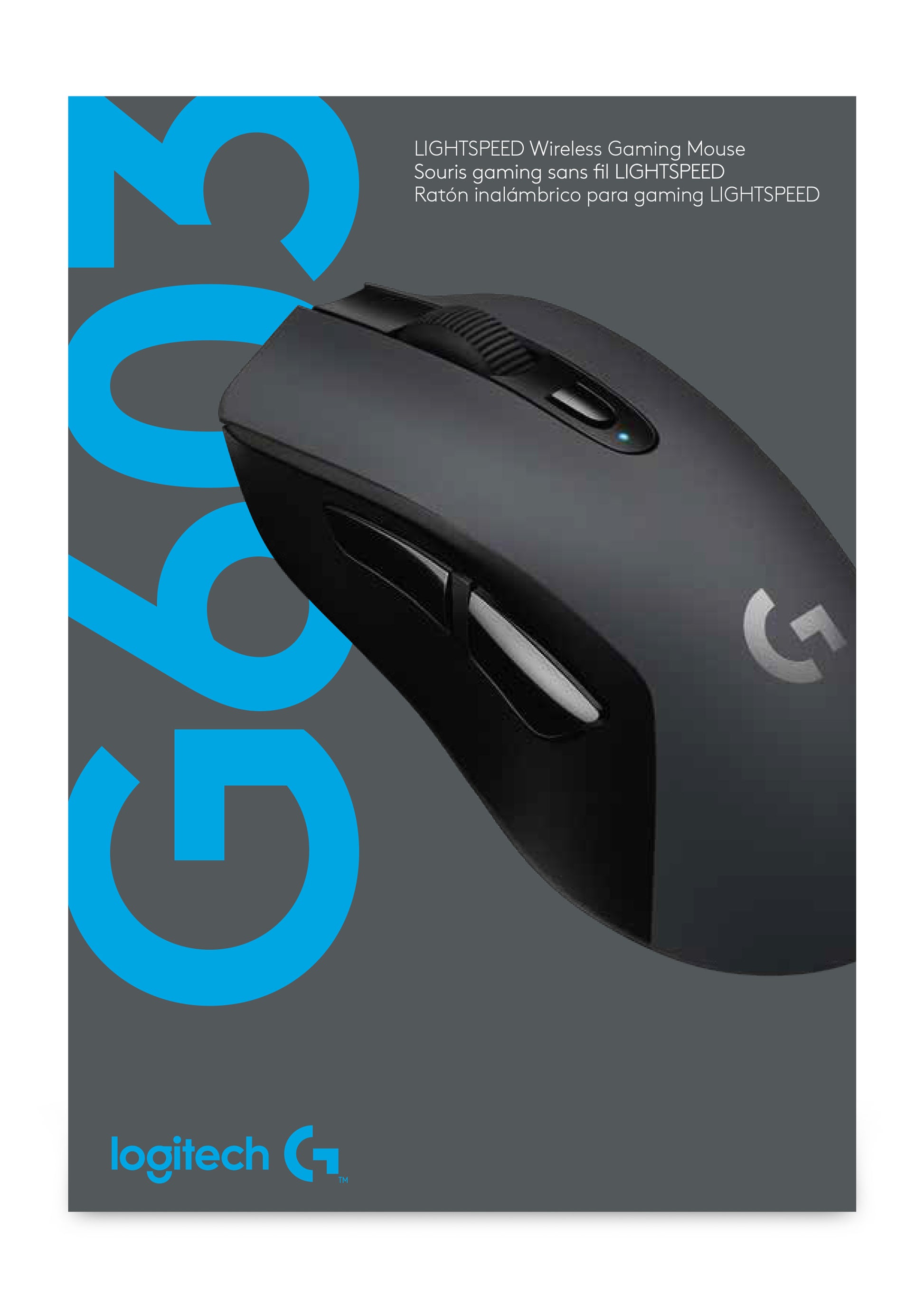 Logitech G G603 LIGHTSPEED – Gaming-Maus – Kabellos (2,4 GHz), 12000 DPI, Rechts, Schwarz