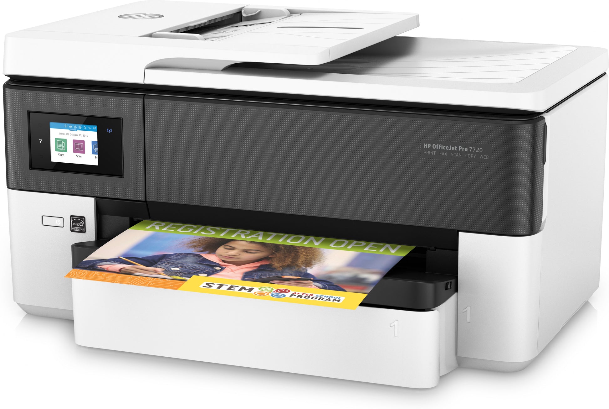 HP Officejet Pro 7720 Wide All-in-One – Farbiger Tintenstrahl-MFP A3, 4-in-1 – USB/WLAN – 22 Seiten/Min. S/W