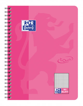 Elba Collegeblock, Karton, 80 Blatt, 4-fach gelocht, perforiert, 90 g/m² – rosa, für SCRIBZEE App