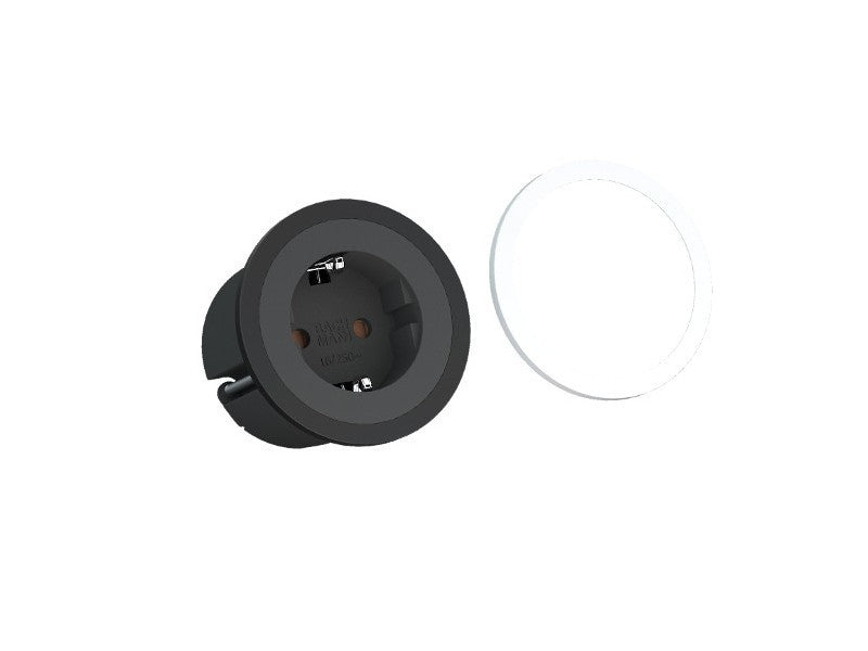 Bachmann PIX Steckdosenleiste – 1× Schuko (Typ F), 0,2 m, schwarz