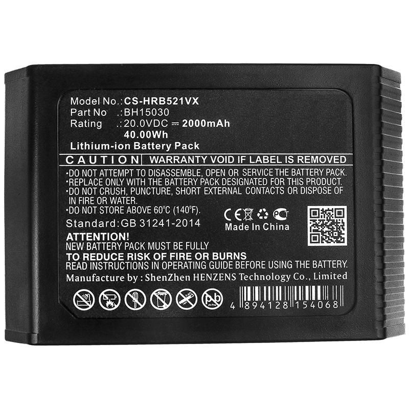 CoreParts Akku 40 Wh – 20 V, 2000 mAh, für Hoover BH12001/BH53310/BH53350/BH53420 und andere