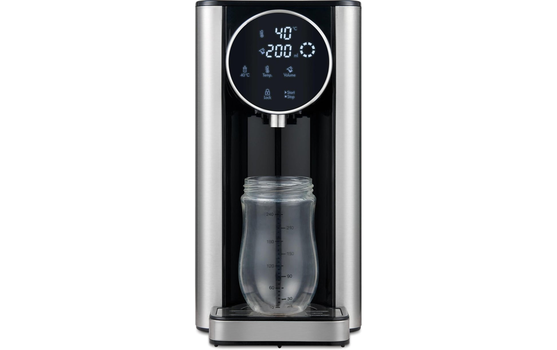 Trisa Silver Stream Wasserkocher – 2,7 l, mit Temperaturwahl, Edelstahl