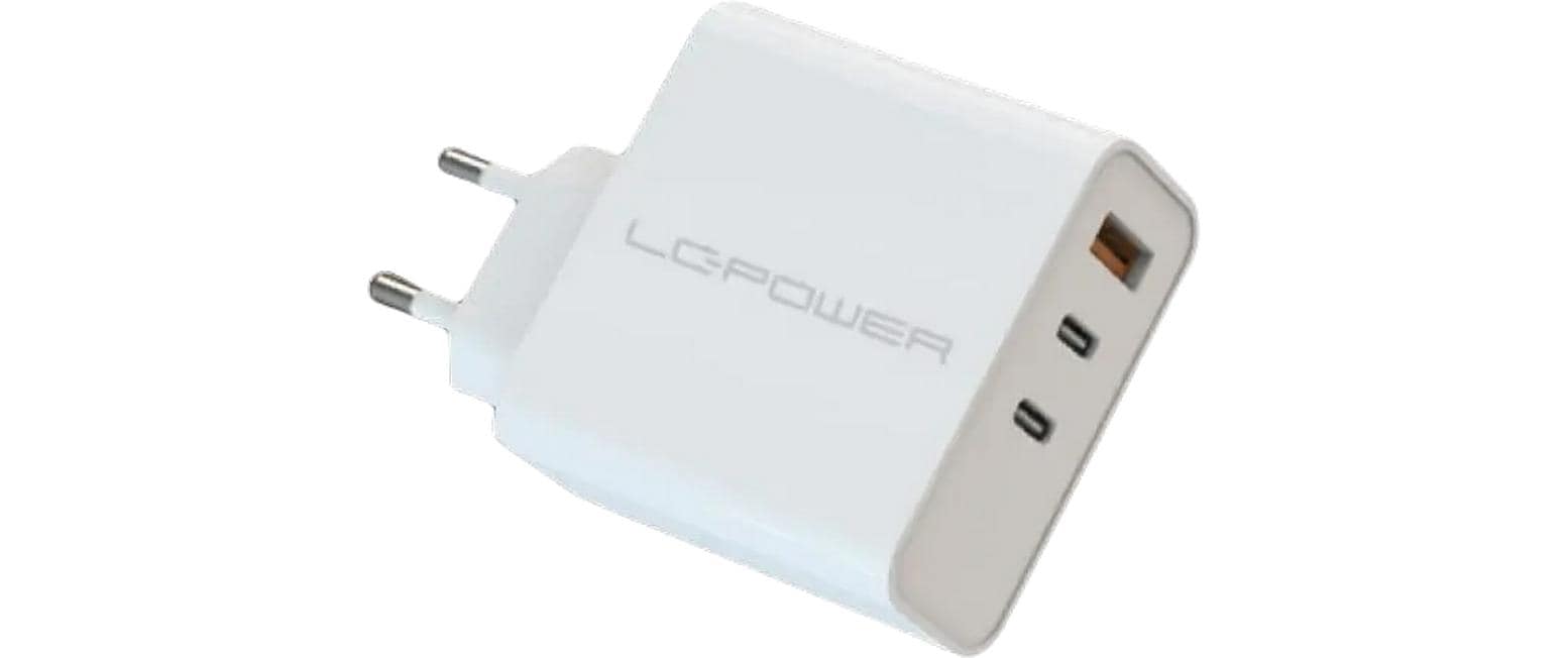 LC-Power LC-GAN-65 USB-Ladegerät 65 W – USB-C×2, USB-A×1 – PD 3,0, GaN