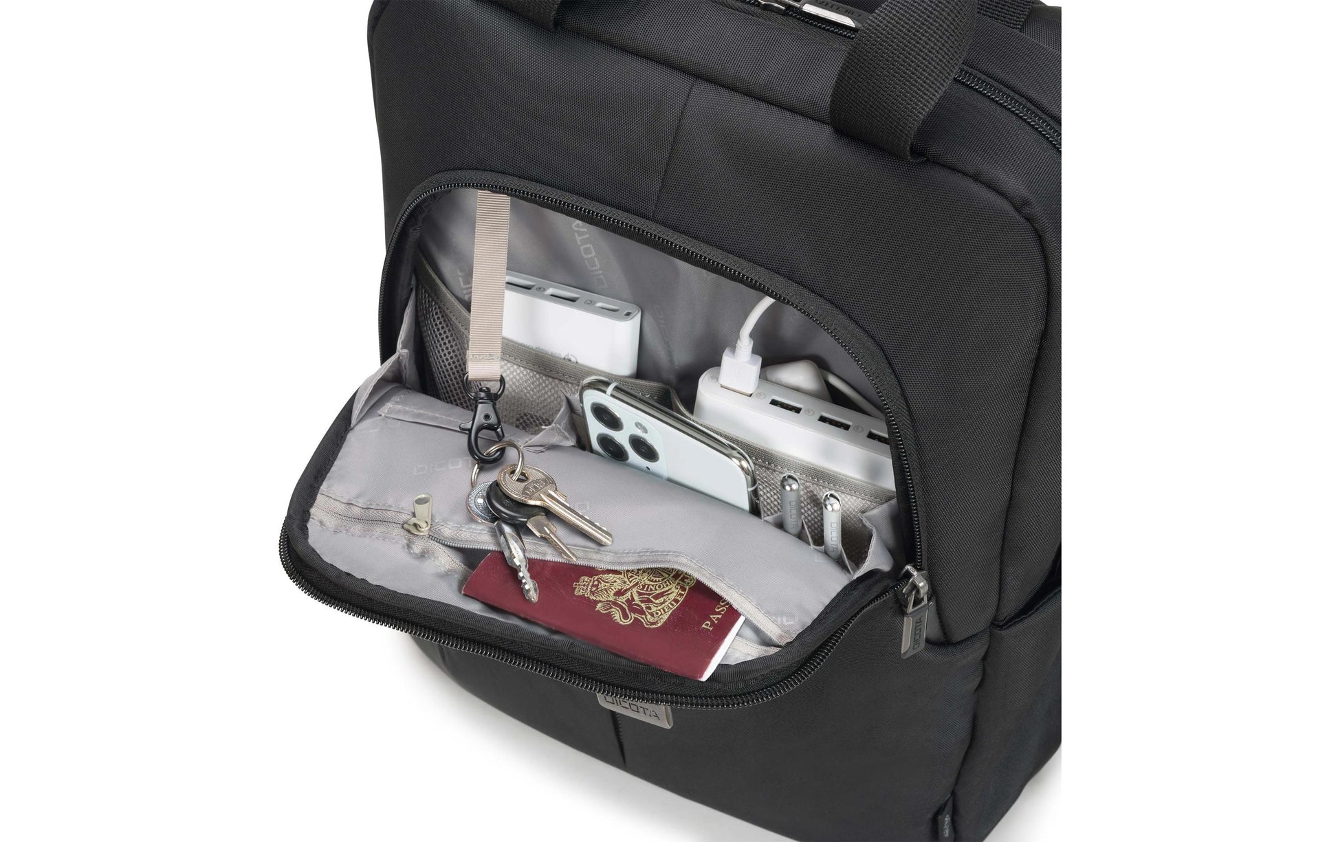 DICOTA Eco Slim PRO Notebook-Rucksack für Notebooks bis 14,1" – Aus recyceltem PET – Schwarz