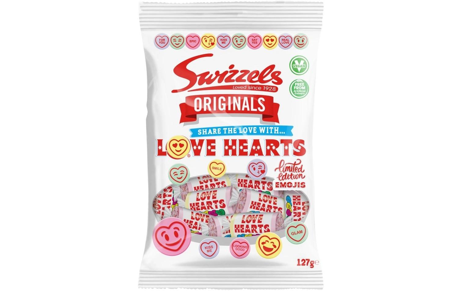 Swizzels Love Hearts Mini Rolls Lutschbonbons – 127 g