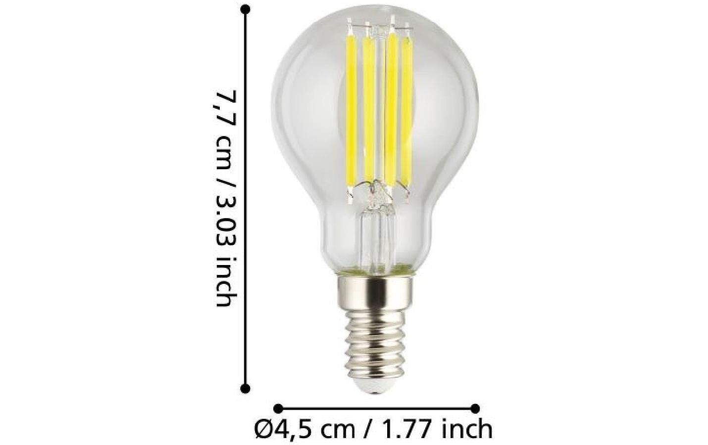 EGLO LED-Leuchtmittel E27 A60 – 470 lm, 2,2 W, Warmweiss 3000 K – IP20 – 1 Stk. – Transparent, Glas