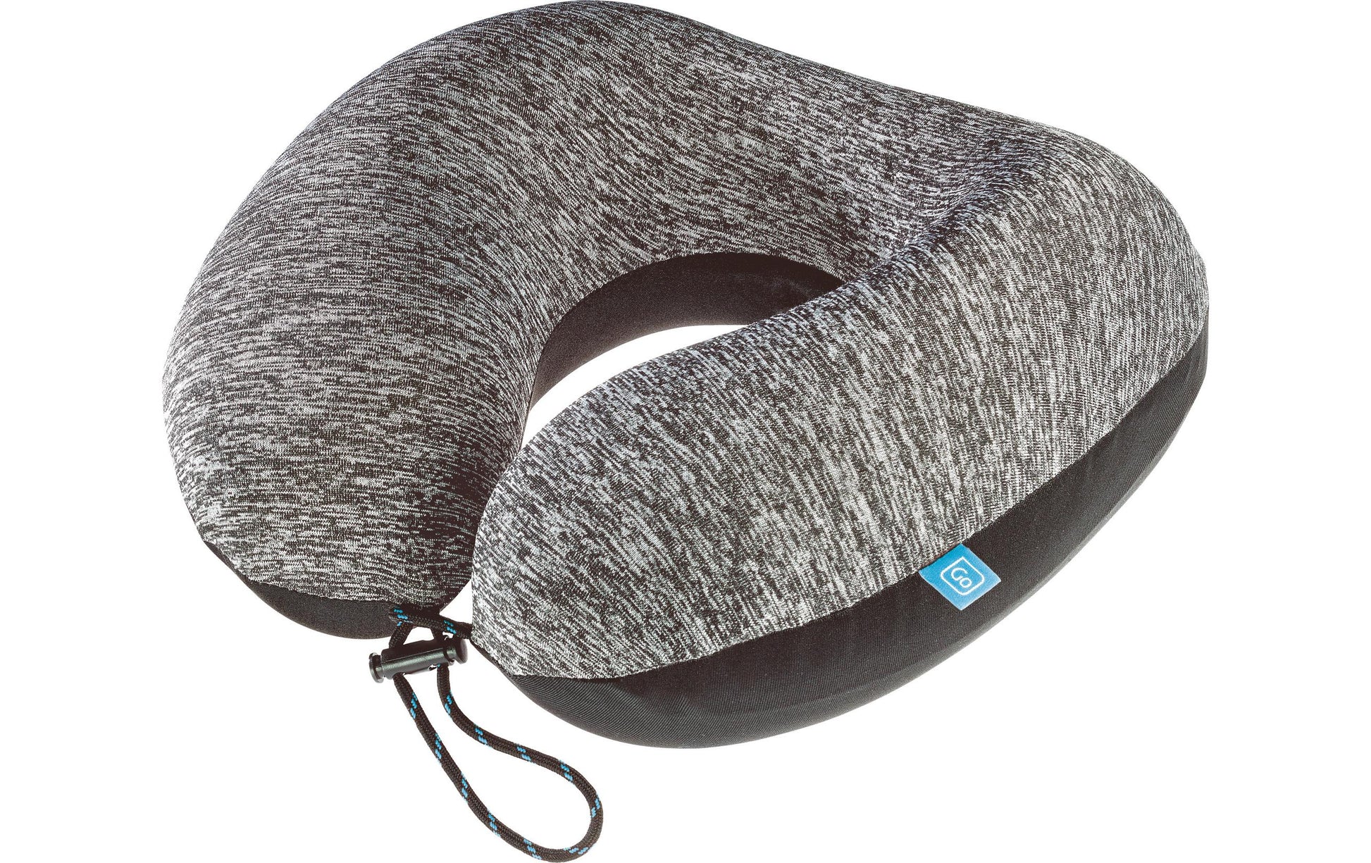 Gotravel Reisekissen Memory ZZZs – nicht aufblasbar – 26 × 28,5 cm – grau, Polyester