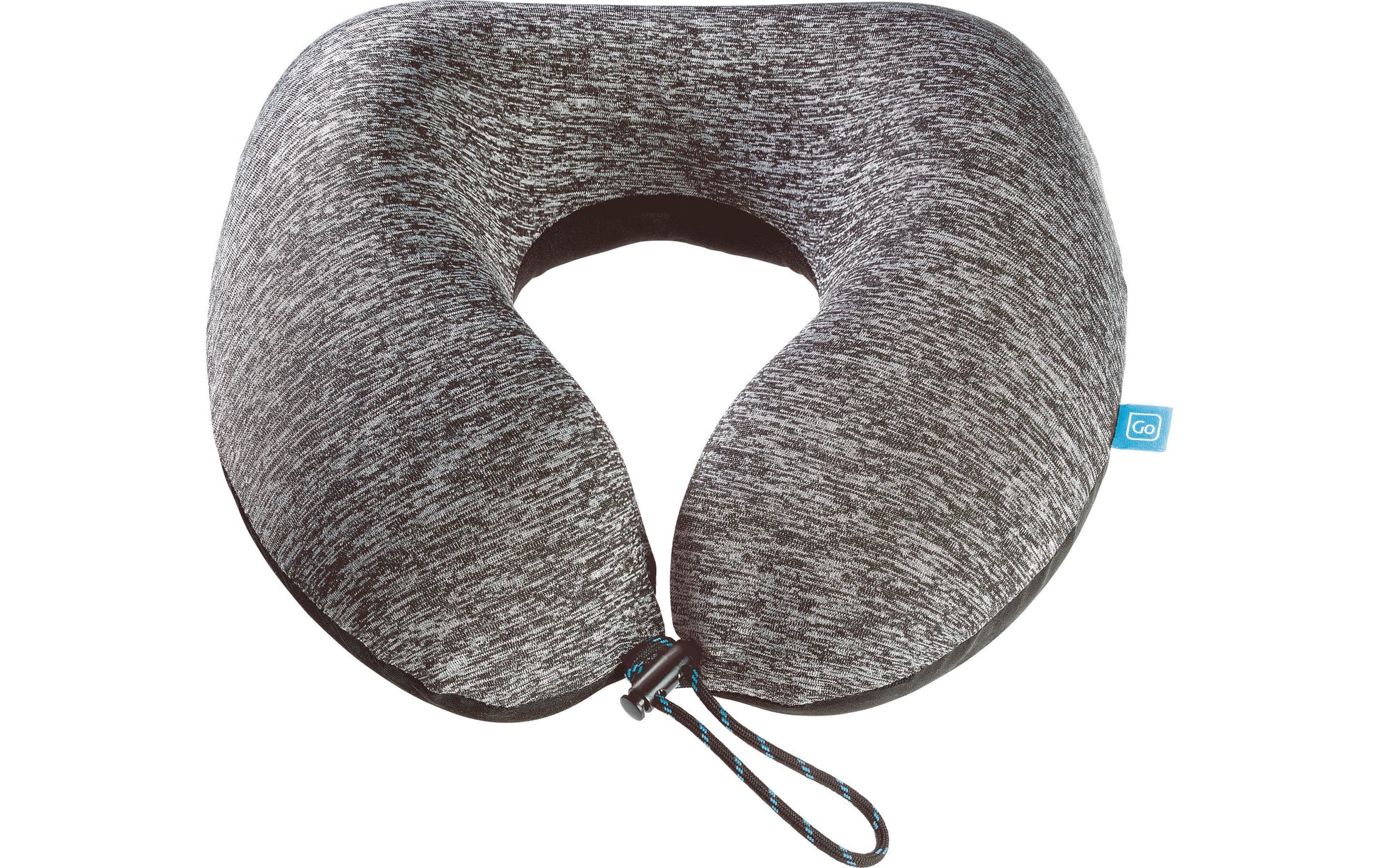 Gotravel Reisekissen Memory ZZZs – nicht aufblasbar – 26 × 28,5 cm – grau, Polyester