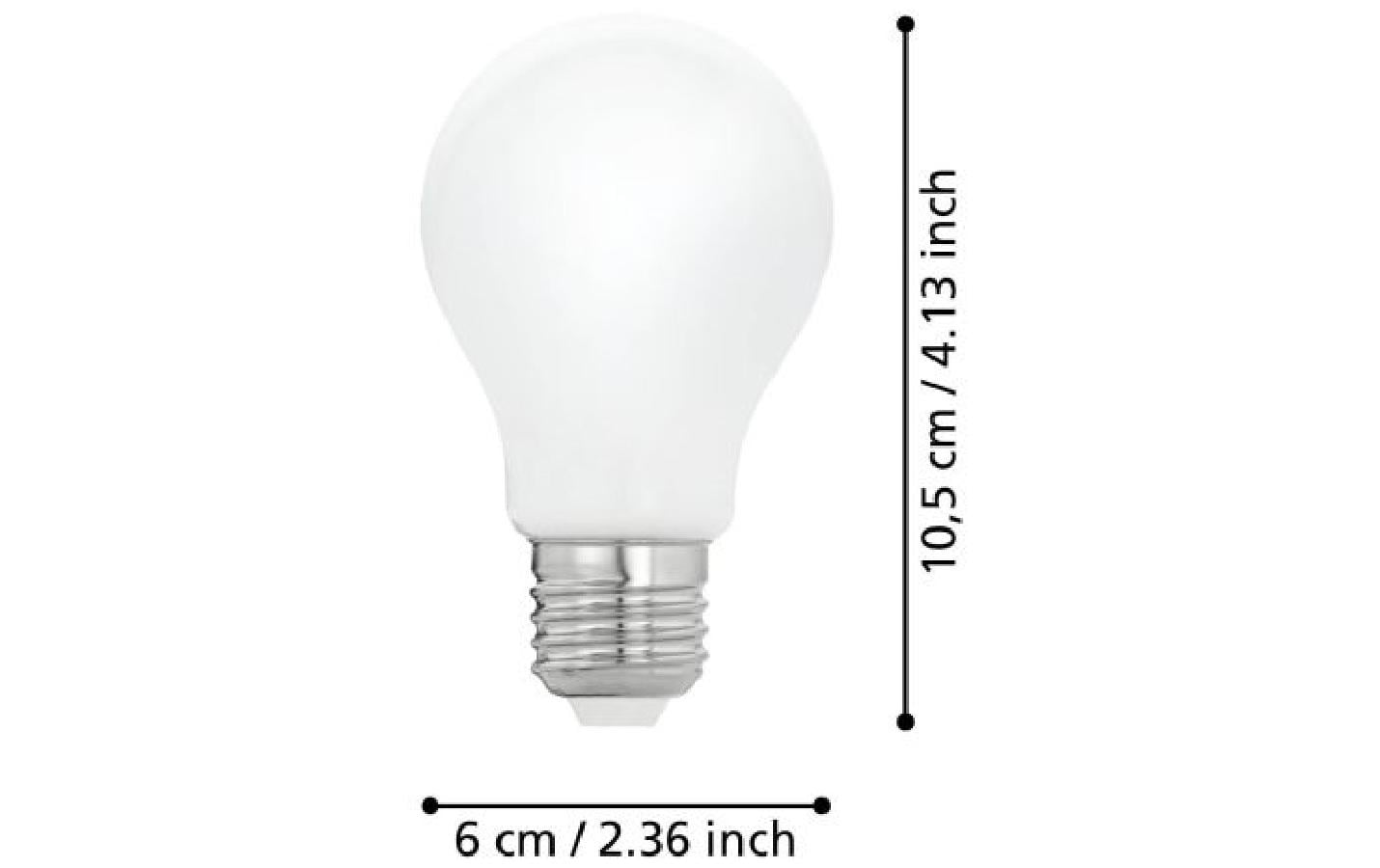 EGLO Leuchtmittel E27 A-Form – Warmweiss 2700 K, 1055 lm, 9 W – 1 Stk.