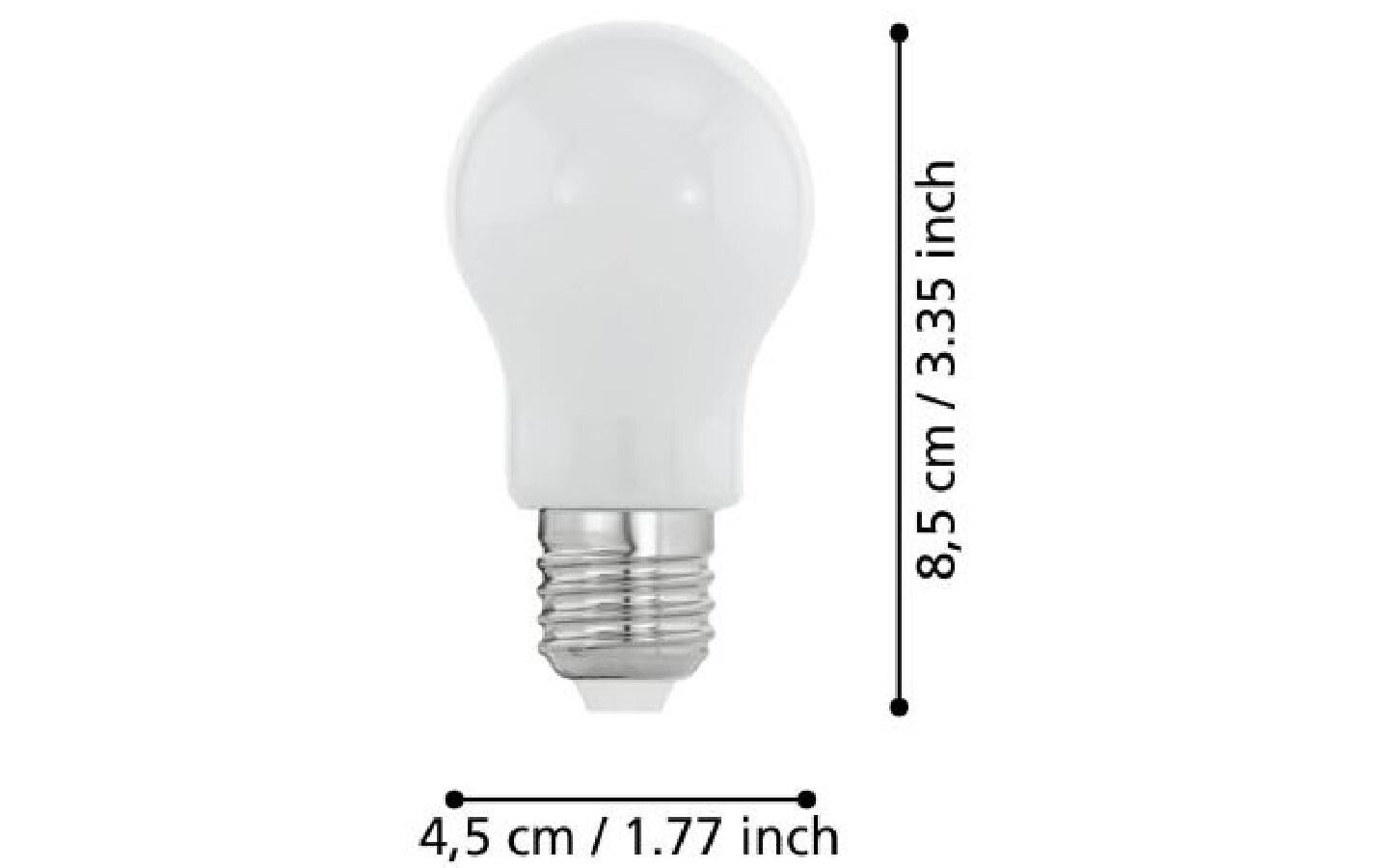 EGLO LED-Leuchtmittel E27 G45 – Warmweiss 2700 K, 806 lm, 7 W – IP20 – 1 Stk. – Glas