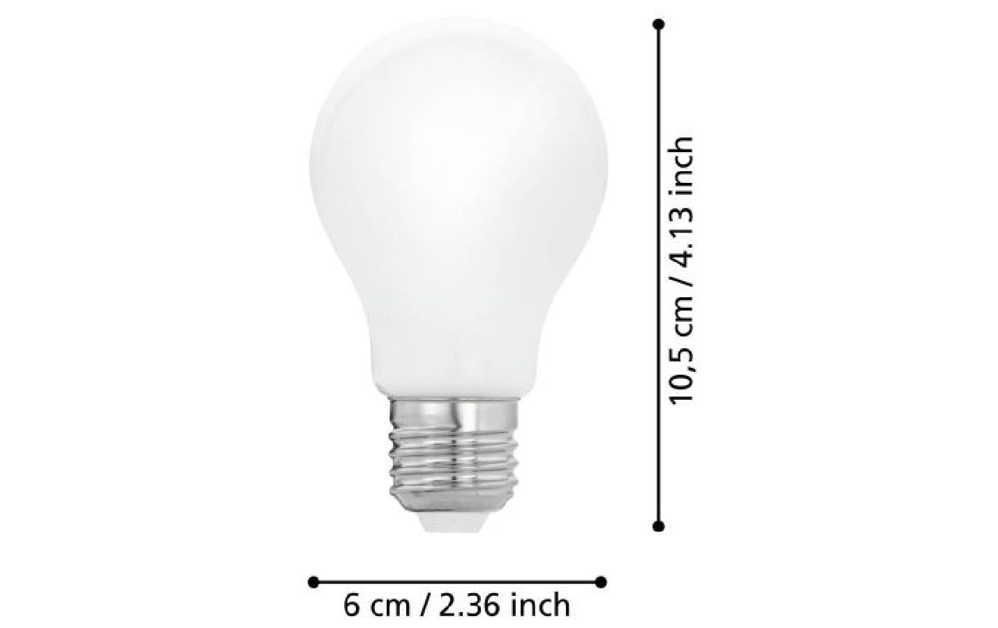 EGLO Leuchtmittel E27 A-Form – Warmweiss 2700 K, 806 lm, 7,5 W – 1 Stk.