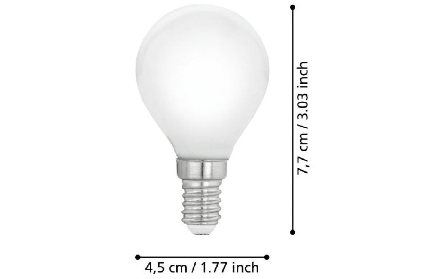 EGLO Leuchtmittel E14 A-Form – Warmweiss 2700 K, 470 lm, 4,5 W – Opal – 1 Stk.