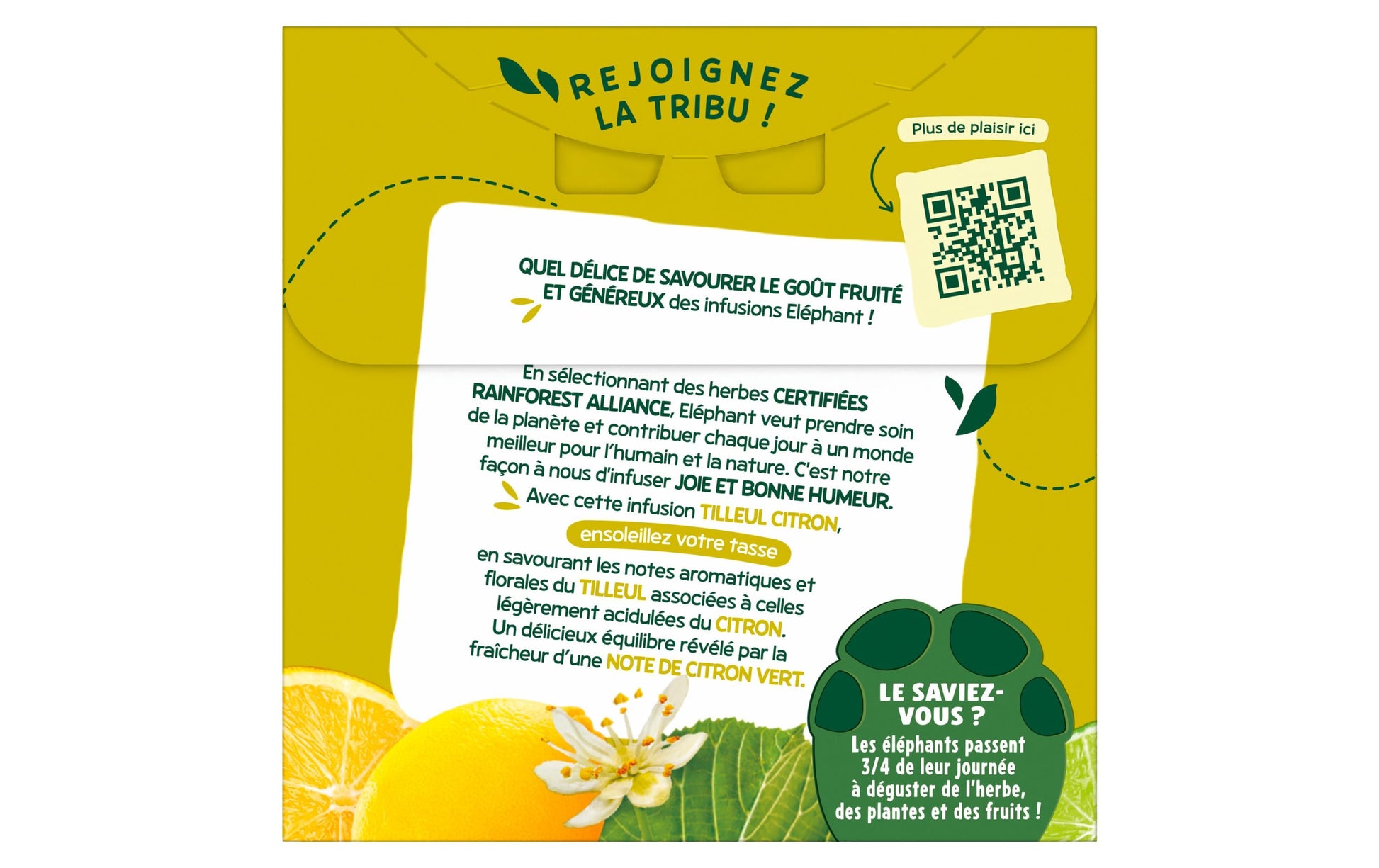 Eléphant Kräutertee Lindenblüte & Zitrone – Teebeutel 20 Beutel