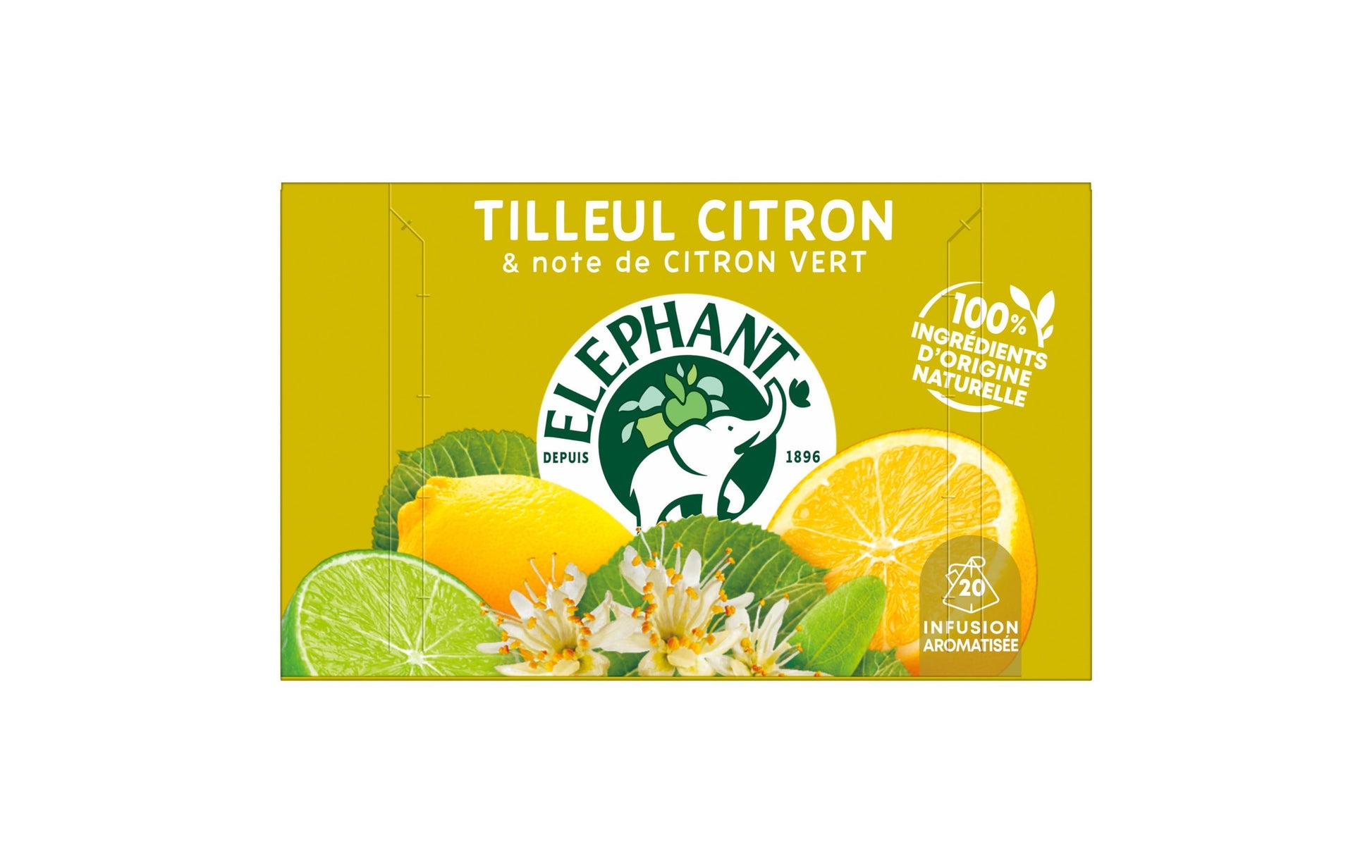 Eléphant Kräutertee Lindenblüte & Zitrone – Teebeutel 20 Beutel