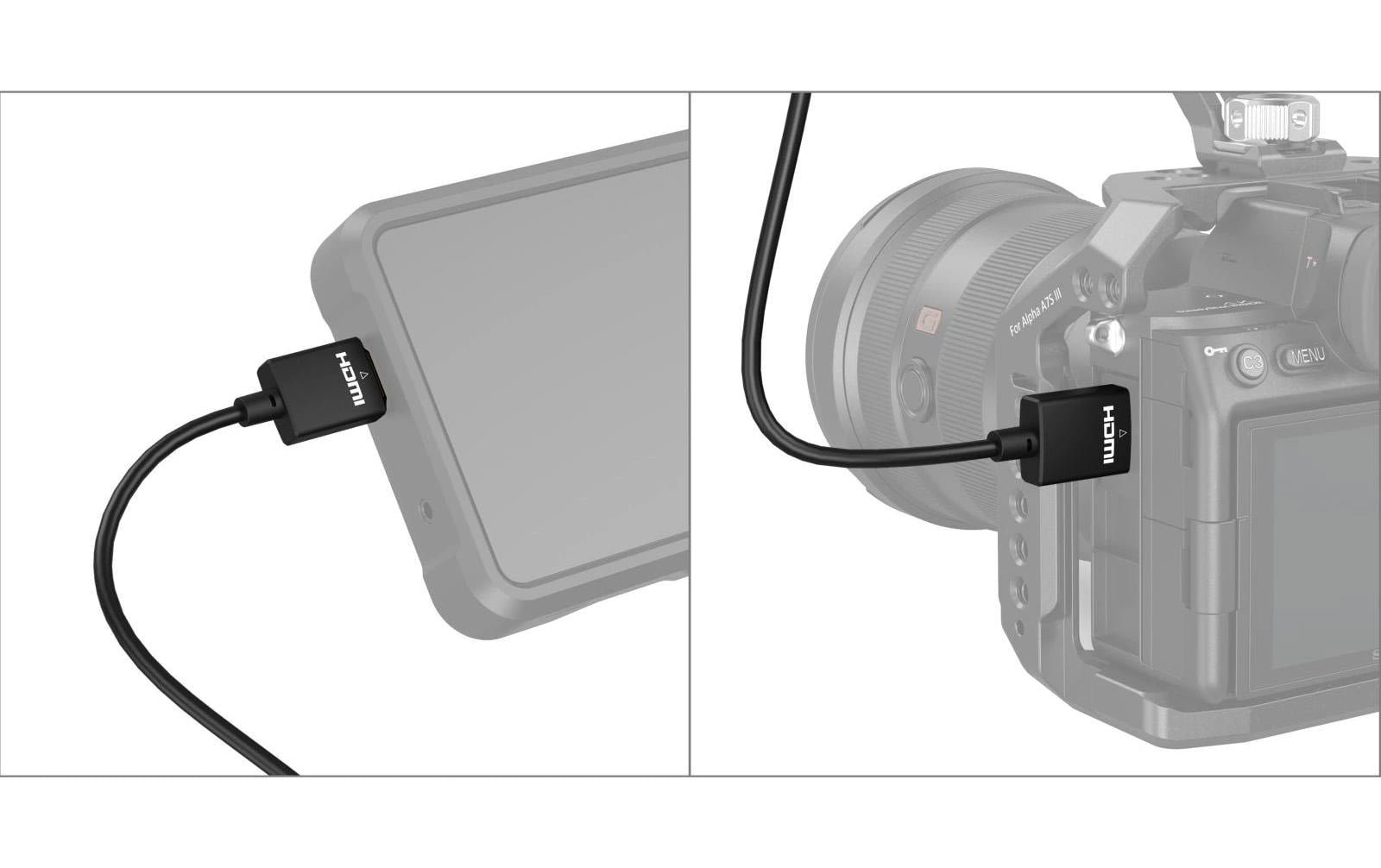 SmallRig HDMI Kabel HDMI 2.0 4K 60 Hz – 1 m – für Geräte mit HDMI-Anschluss