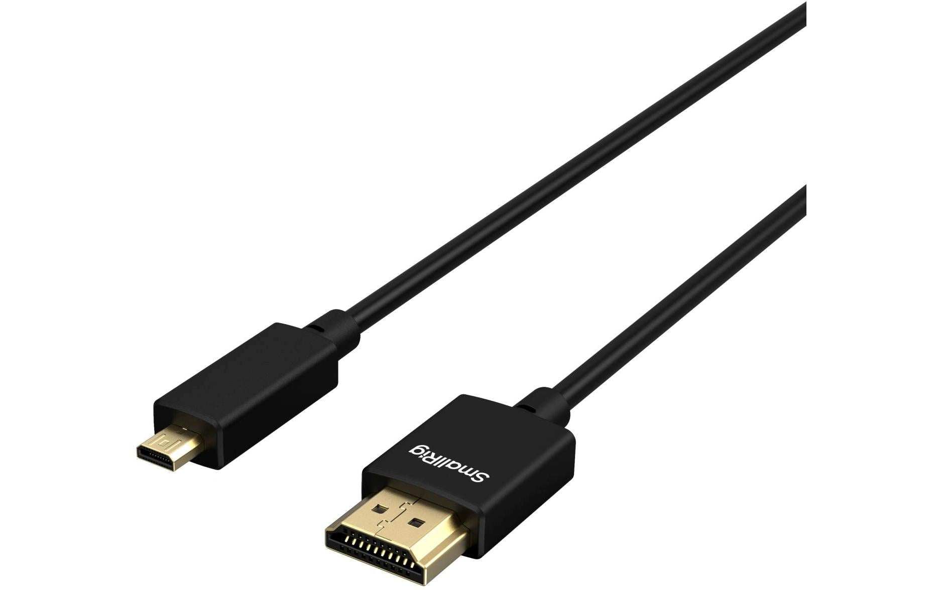 SmallRig Micro-HDMI auf HDMI Kabel HDMI 2.0 4K 60 Hz – 1 m – für Geräte mit Micro-HDMI-Anschluss