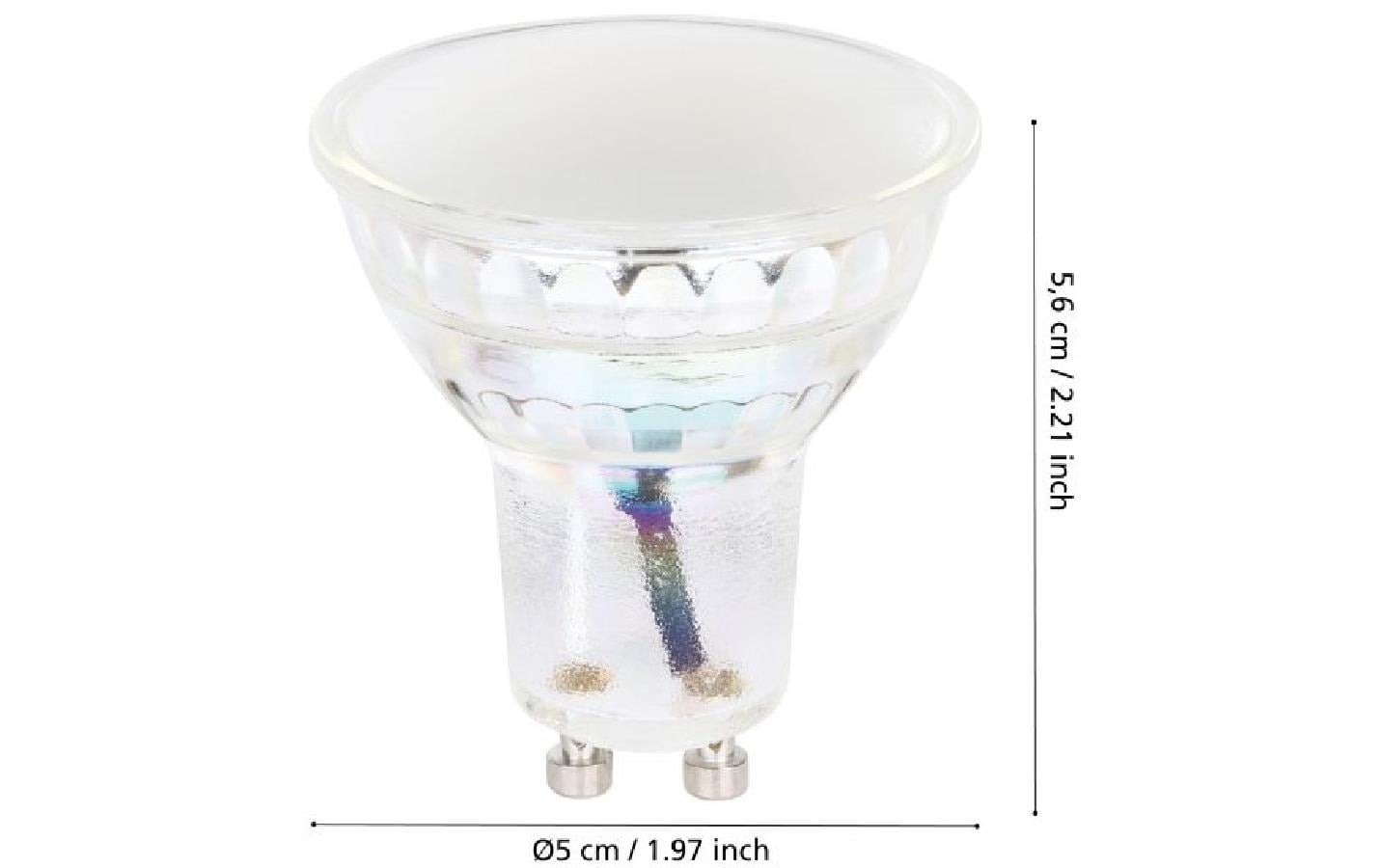 EGLO Leuchtmittel GU10 Reflektor – Warmweiss 3000 K, 500 lm, 5,8 W, 360°, dimmbar – IP20 – 1 Stk. – Glas