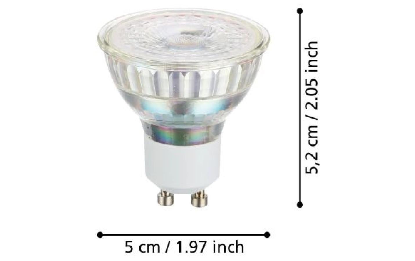 EGLO LED-Leuchtmittel GU10 – 345 lm, 4,5 W, Neutralweiss 4000 K, 90° – 2 Stk.