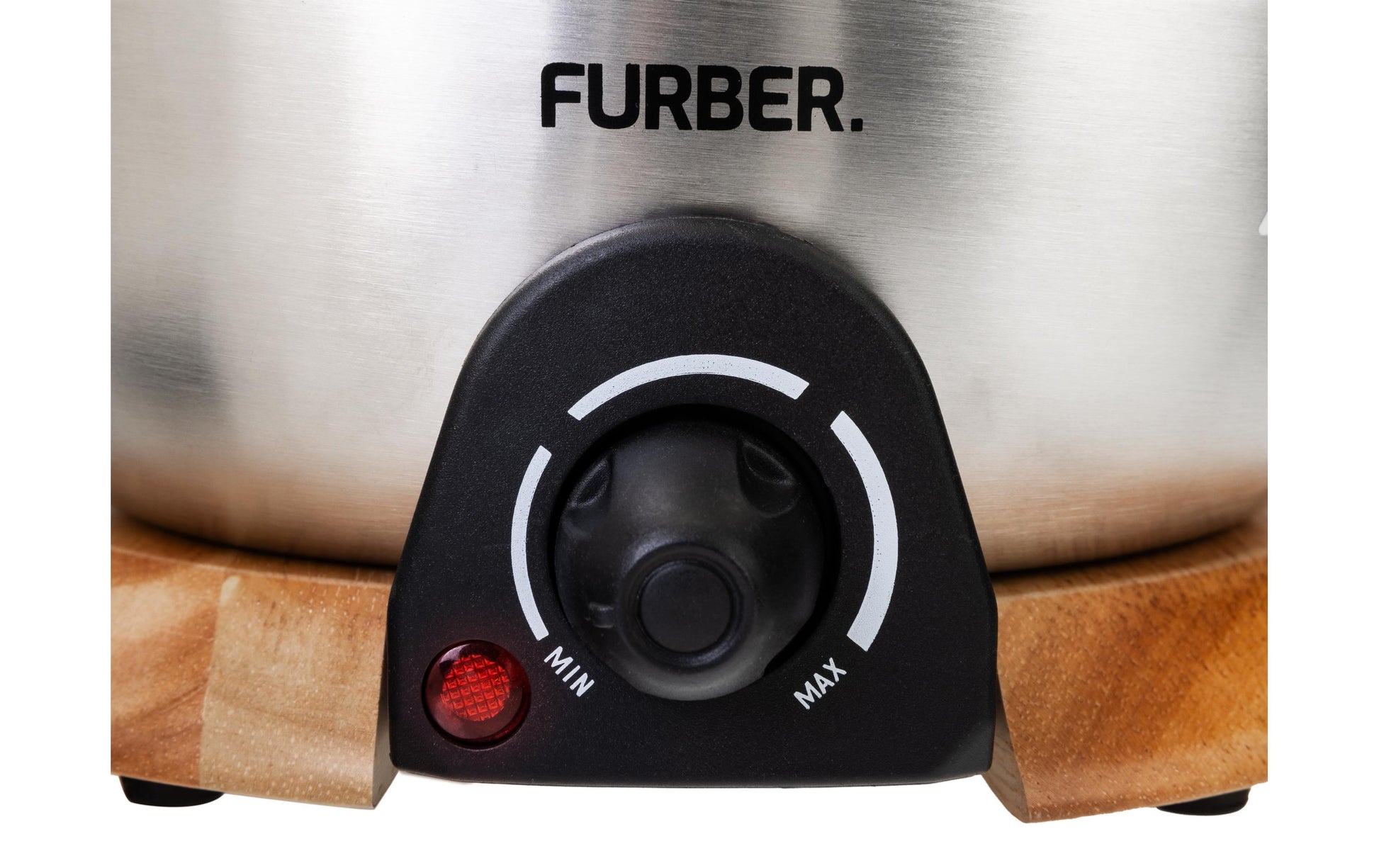 Furber. Furber Fondue-Set – Edelstahl, 1,8 l, 8 Personen, elektrisch – schwarz/silber