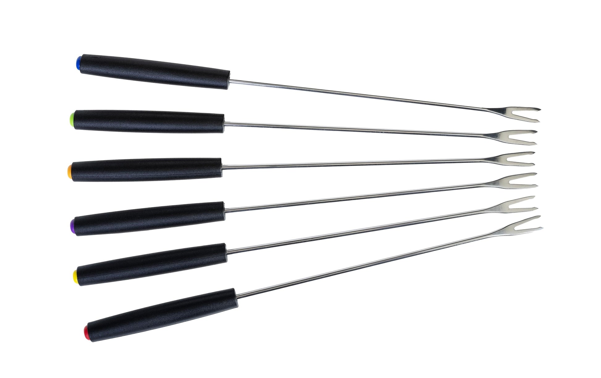 Furber. Furber Fondue-Set Alpy – Edelstahl, 1,3 l, 6 Gabeln, elektrisch – schwarz/weiss