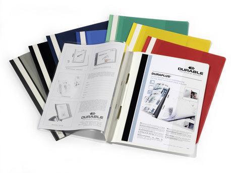 Durable Schnellhefter – A4+, Kunststoff, Grau, Beschriftungsfeld
