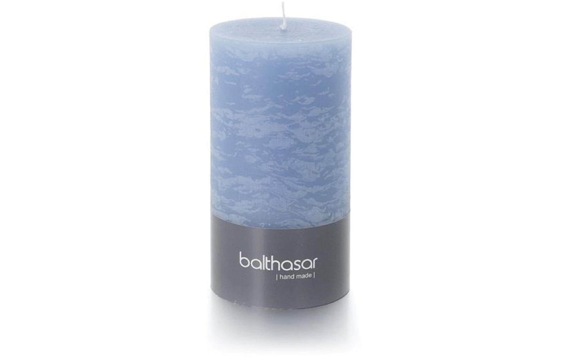 Balthasar Zylinderkerze – Ø 7 × 13 cm – Paraffin, Blau – 60 h
