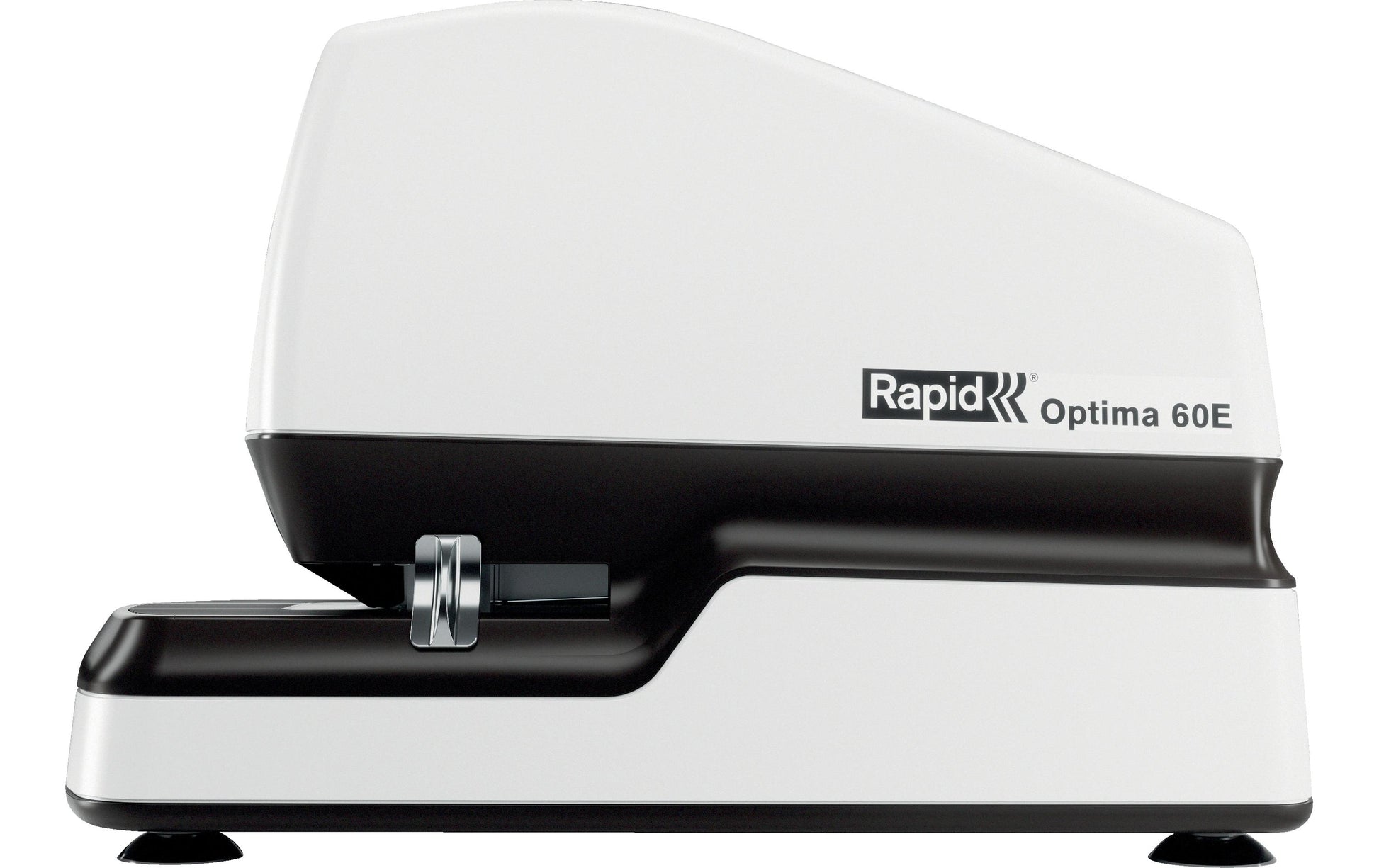 Rapid Optima 60E – Elektrischer Hefter, LED-Klammeranzeige, Einlegetiefe 5-30 mm, Weiss