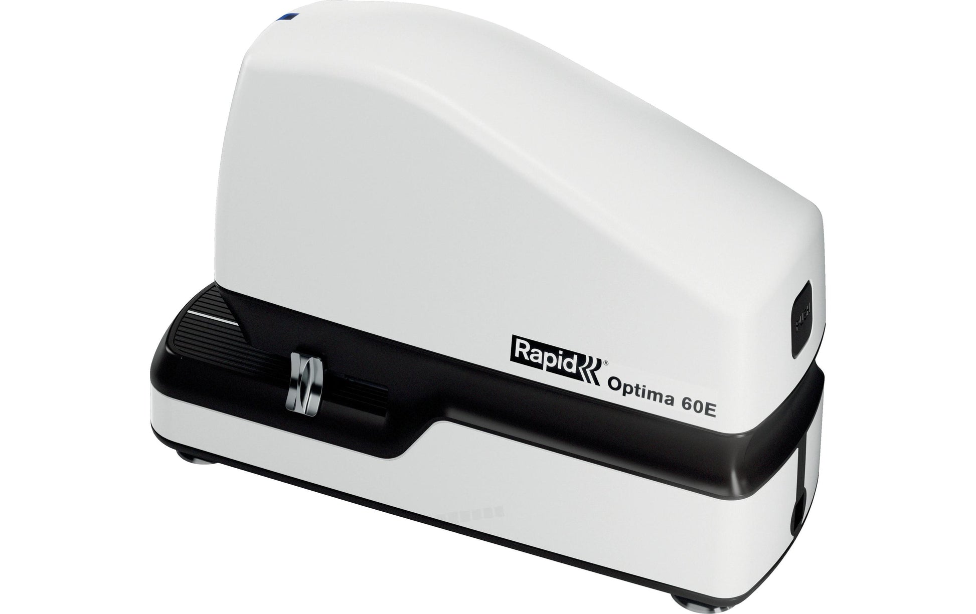 Rapid Optima 60E – Elektrischer Hefter, LED-Klammeranzeige, Einlegetiefe 5-30 mm, Weiss