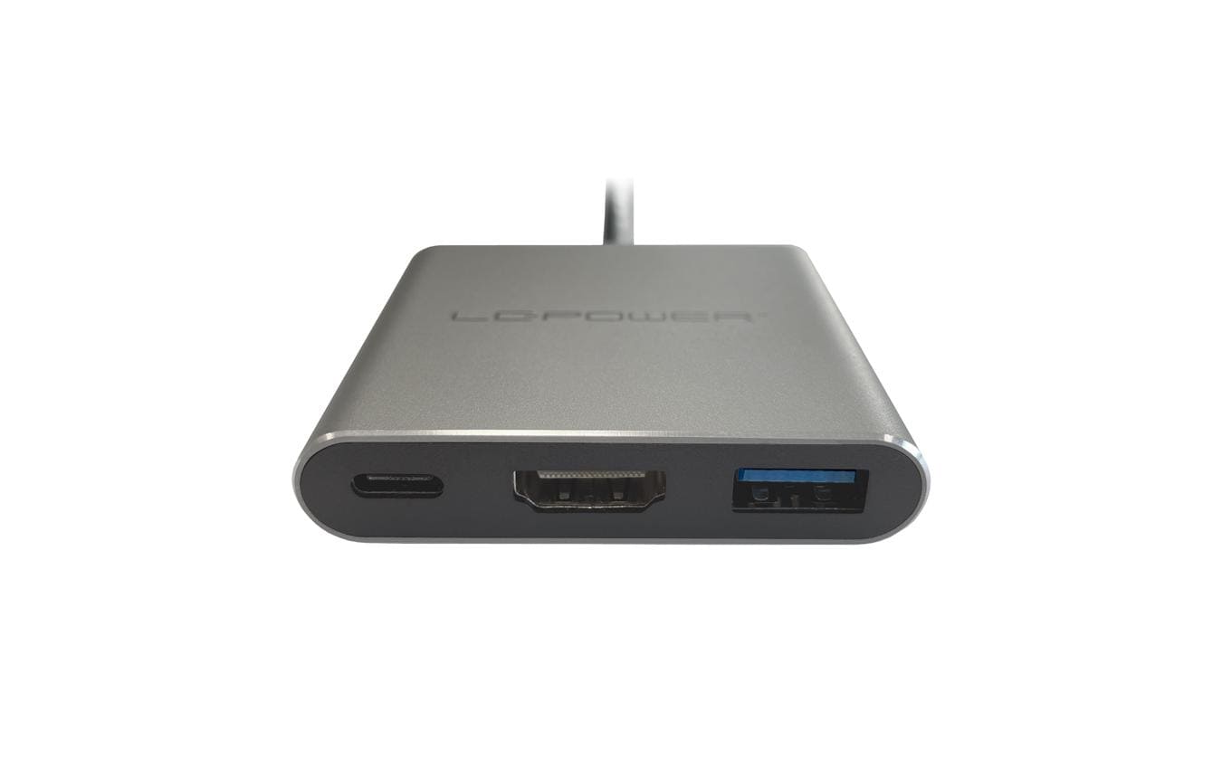 LC-Power LC-C-multi-4 V2 Multiport-Adapter – USB-C, 1× HDMI, 1× USB-A