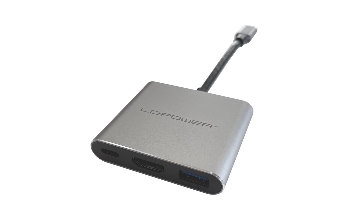 LC-Power LC-C-multi-4 V2 Multiport-Adapter – USB-C, 1× HDMI, 1× USB-A
