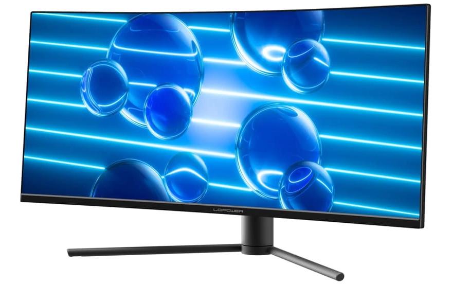 LC-Power LC-M34-UWQHD-180-C – Monitor, 34", VA, 185 Hz, 350 cd/m², Gebogen, VESA 75 × 75, Schwarz