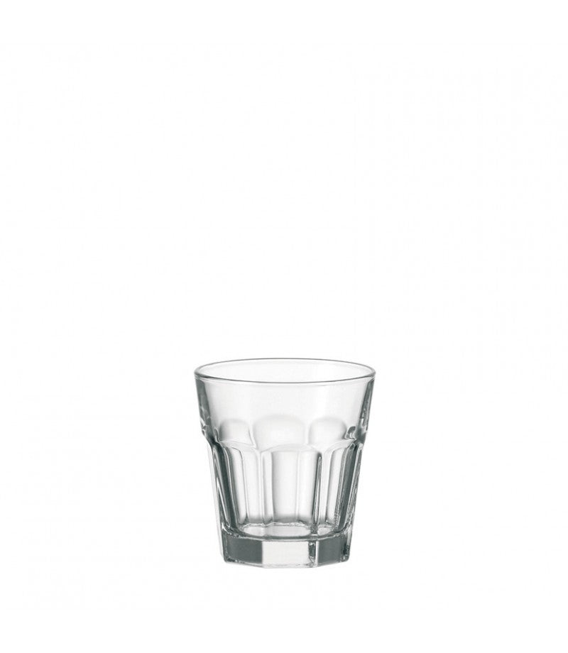 LEONARDO Whiskybecher Rock – 6er Set, 250 ml, Ø 8,5 cm, Kalk-Natron-Glas, Transparent, spülmaschinenfest