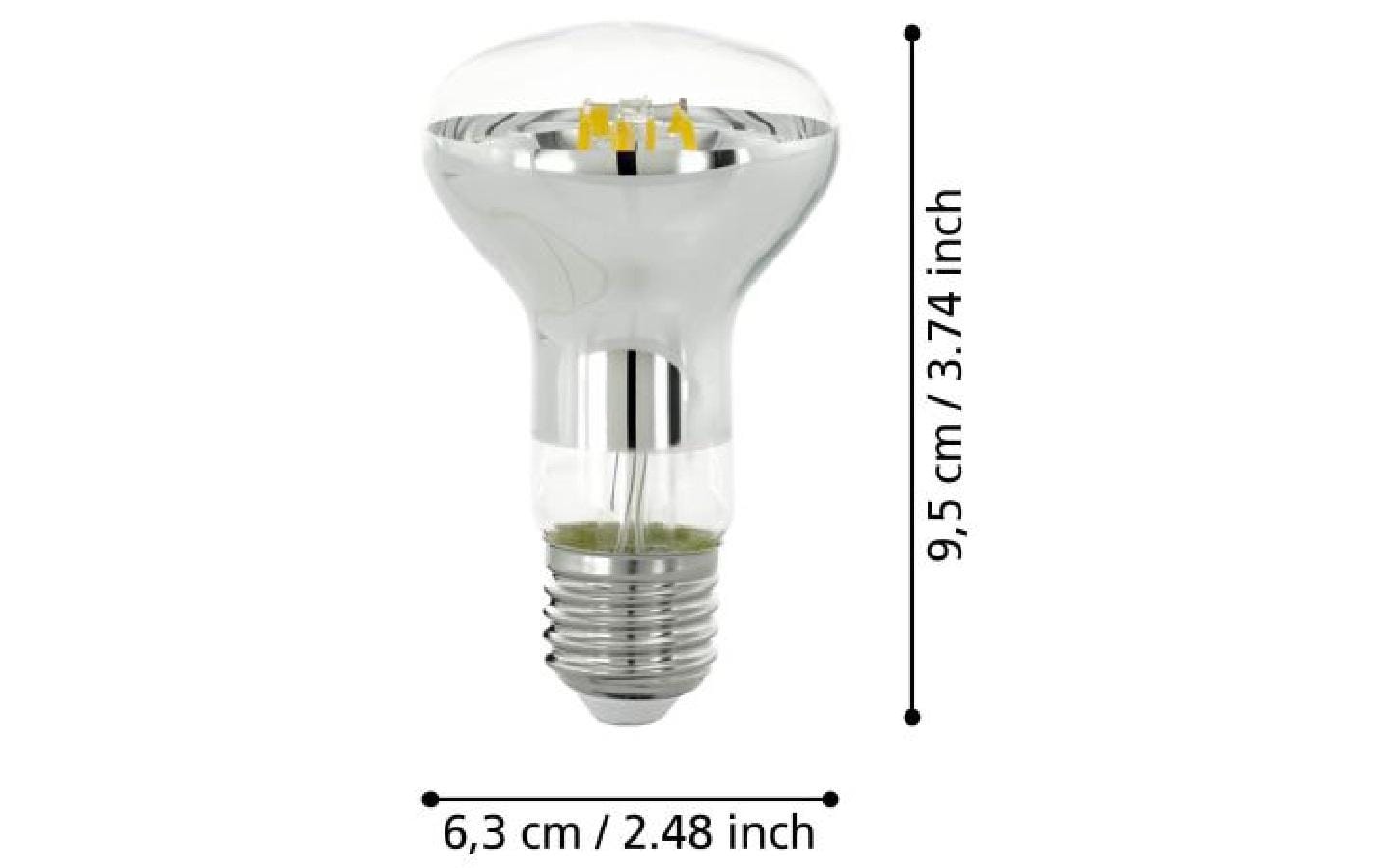 EGLO Leuchtmittel E27 LM-E27-R63 – 470 lm, 2700 K, dimmbar