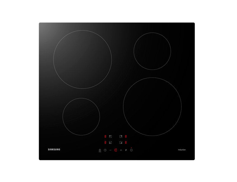 Samsung Einbau-Induktionskochfeld NZ64M3NM1BB/UR – 4 Zonen, Anschlusswert 7000 W, Glaskeramik – Schwarz