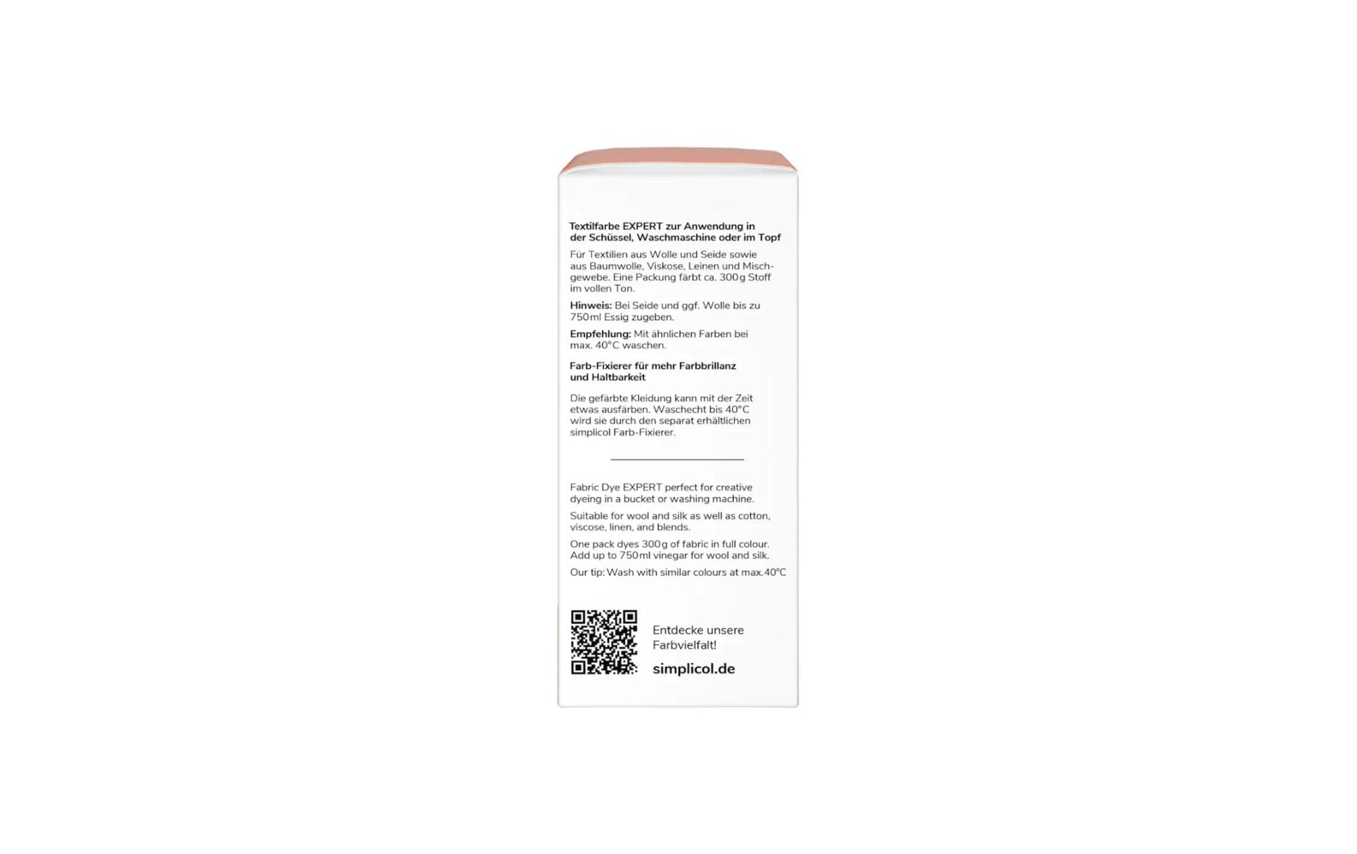 Simplicol Expert Textilfarbe – Dunkelorange (India-Orange) – 150 ml – für Stoffe
