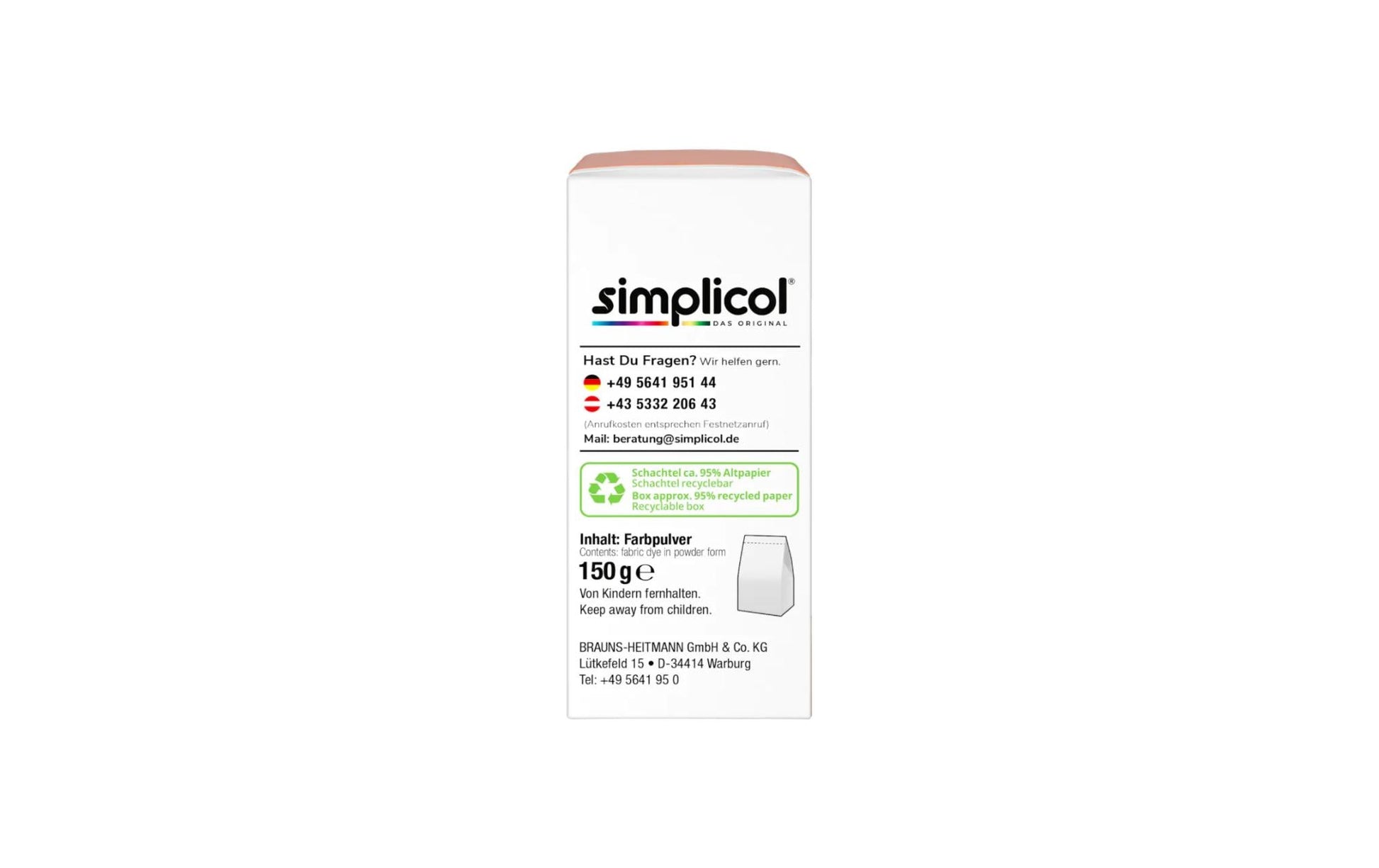 Simplicol Expert Textilfarbe – Dunkelorange (India-Orange) – 150 ml – für Stoffe
