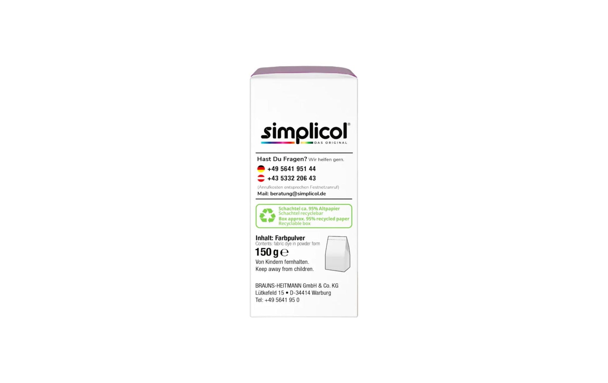 Simplicol Textilfarbe – Flieder-Lila – 150 ml – für Textilien