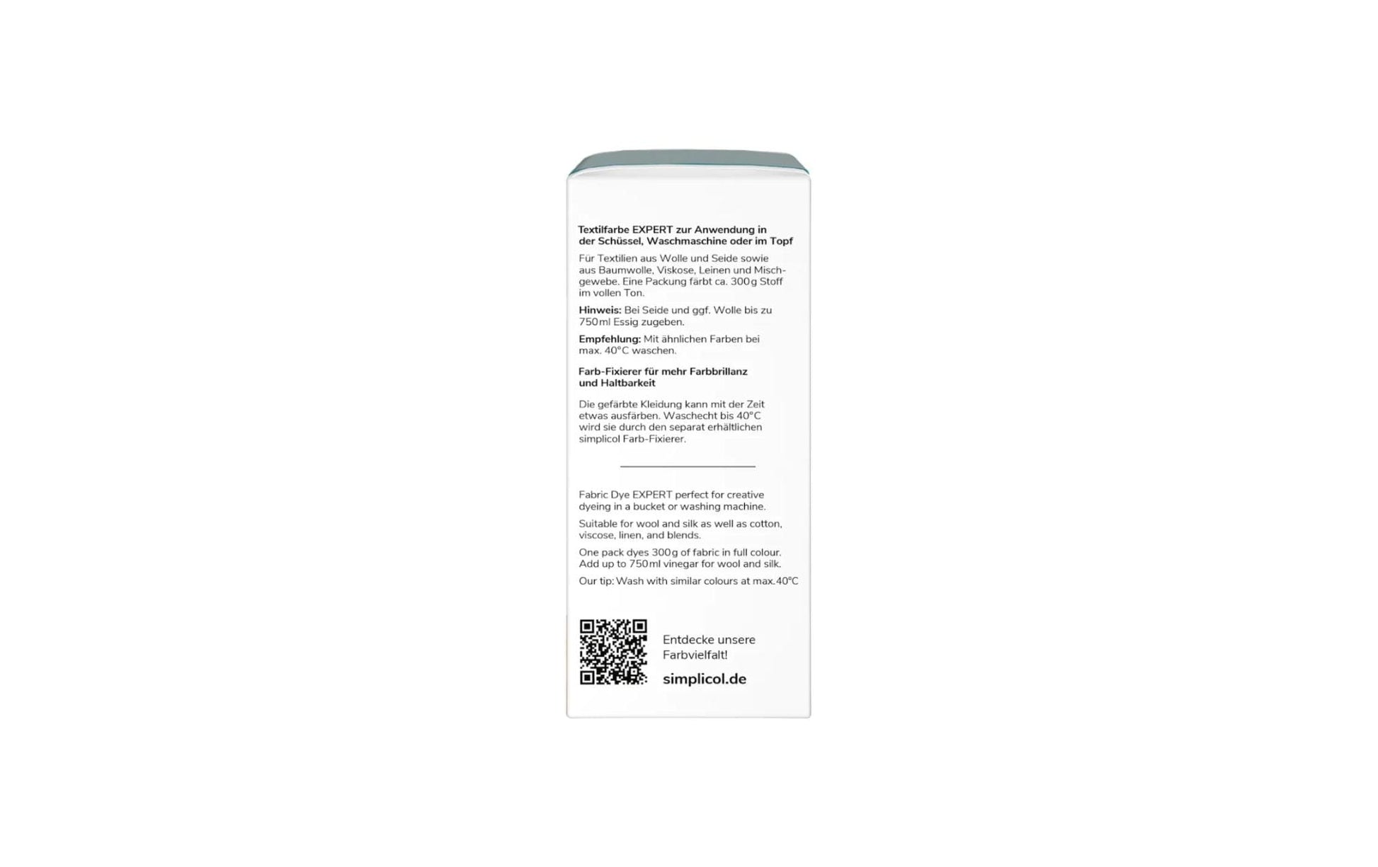Simplicol Textilfarbe – Efeugrün – 150 ml – für Gewebe