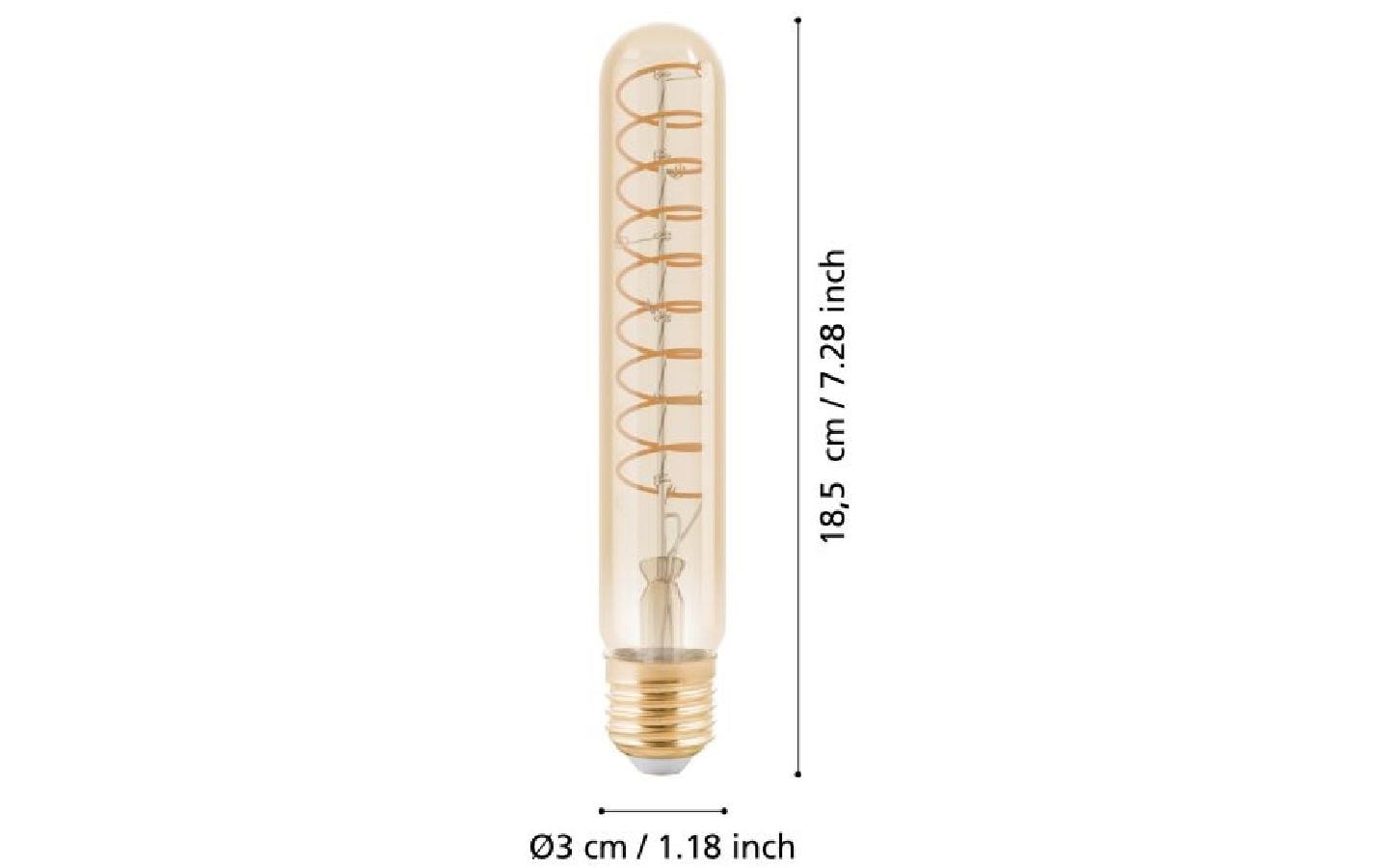 EGLO Leuchtmittel E27 Stabform – Warmweiss 1600 K, 180 lm, 4 W – IP20 – 1 Stk. – Glas